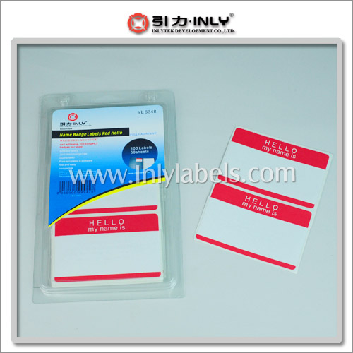 Name Badge Label