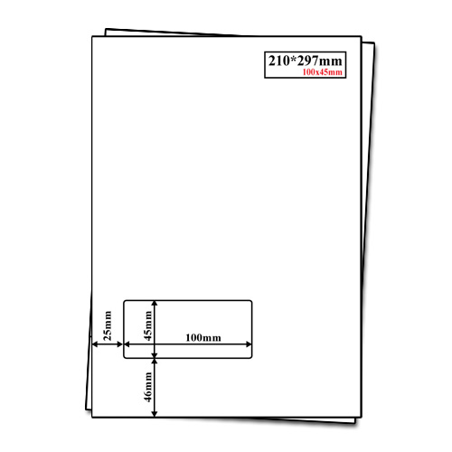 Integrated label  100x45mm