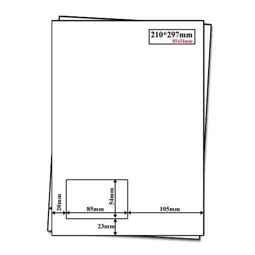 Integrated label  85x54mm
