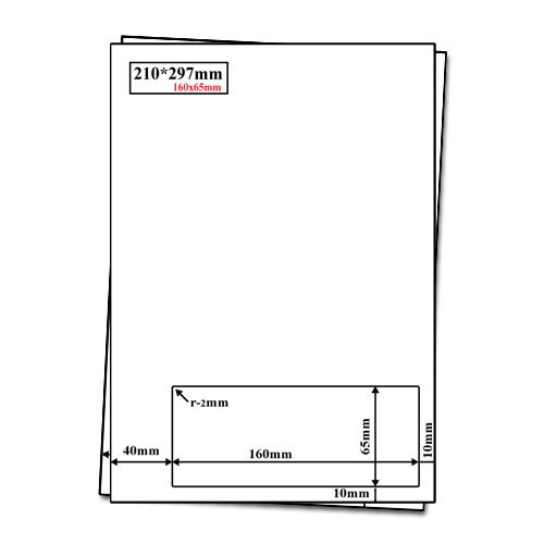 Integrated label  160x65mm