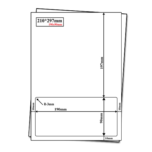Integrated label   190x90mm